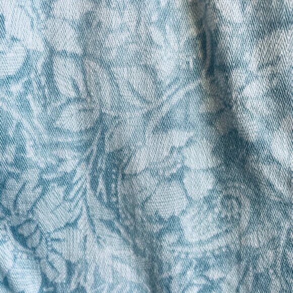 Christopher & Banks Printed Floral Denim Stretch Zip Jacket Medium - Picture 4 of 5